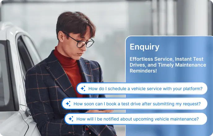 Illustration of enquiry and service assistance